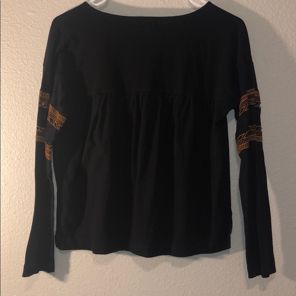 Madewell Black Top with Embroidery - Size Small - Picture 4 of 4
